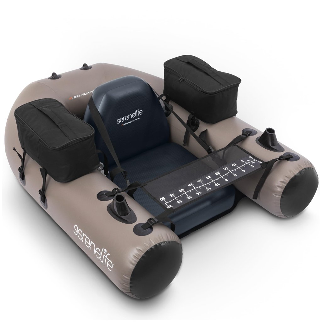Barca hinchable de pesca con asiento ajustable y bolsa de transporte