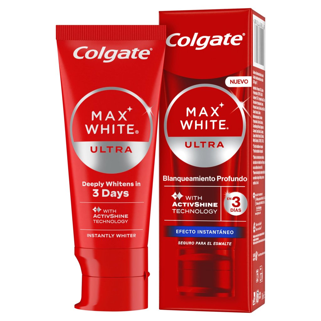Sonríe más blanco al instante con Colgate Max White Ultra