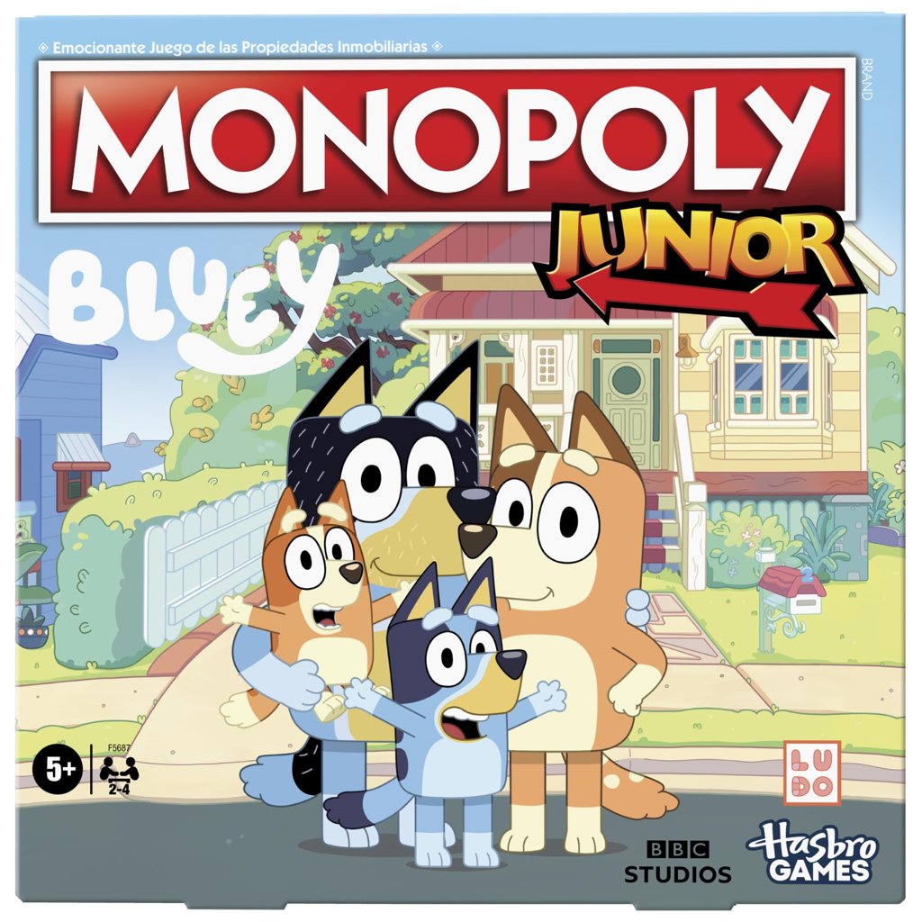 Monopoly Junior Bluey: diversión familiar con los personajes de la serie