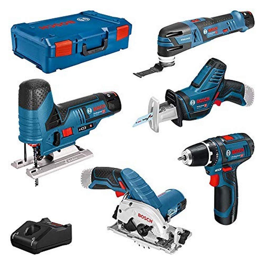 Set Bosch Professional 12V: 6 herramientas con batería y maletín