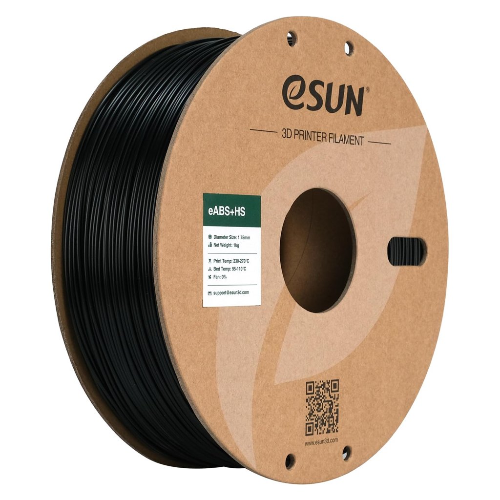 Filamento eSUN ABS+ negro 1.75 mm: calidad profesional a bajo costo