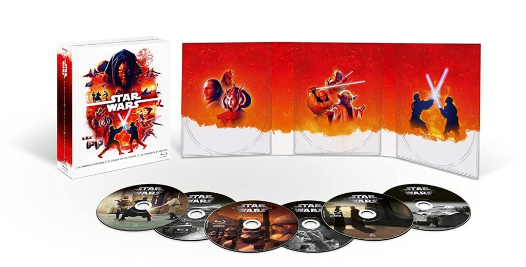 Star Wars Episodios 1-3 en Blu-ray