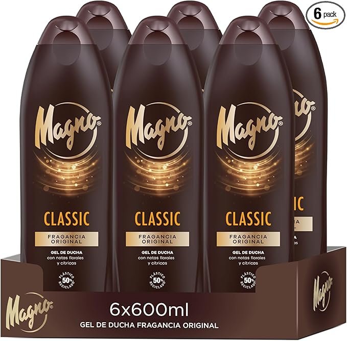 Gel de ducha Magno Classic: 6 botellas de 600 ml al mejor precio
