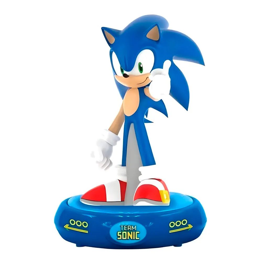 Lámpara 3D Sonic The Hedgehog: luz nocturna LED para niños
