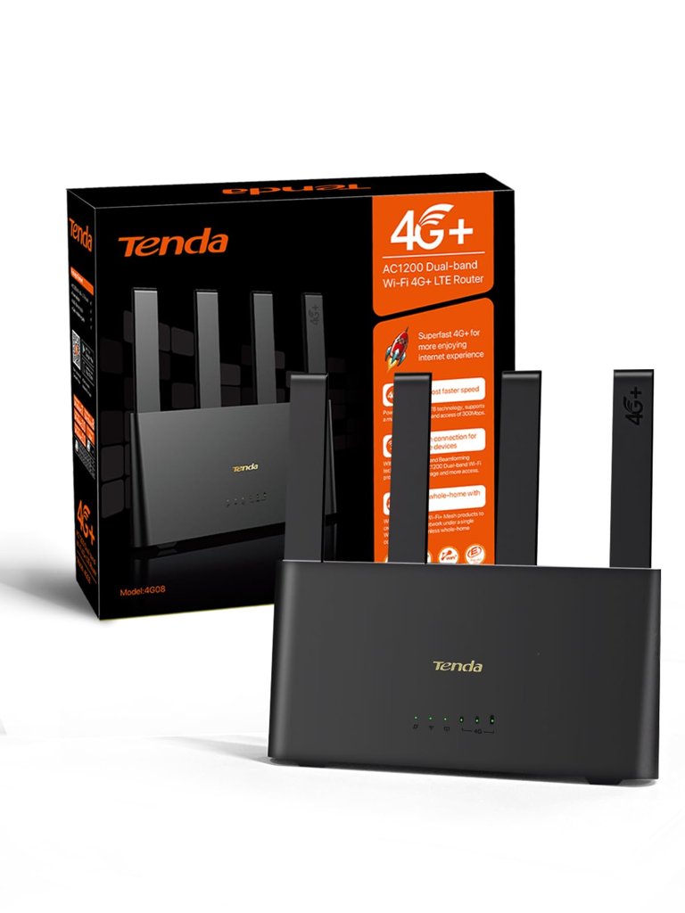 Router 4G Tenda AC1200 con doble banda y 4 antenas externas