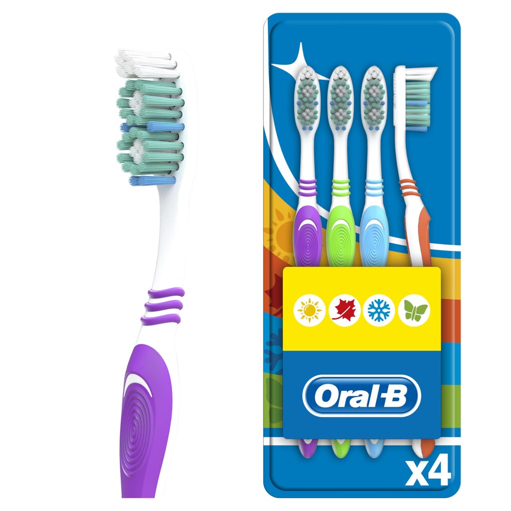 Pack de 4 cabezales Oral‑B Shiny Clean Medium – Robin Hood