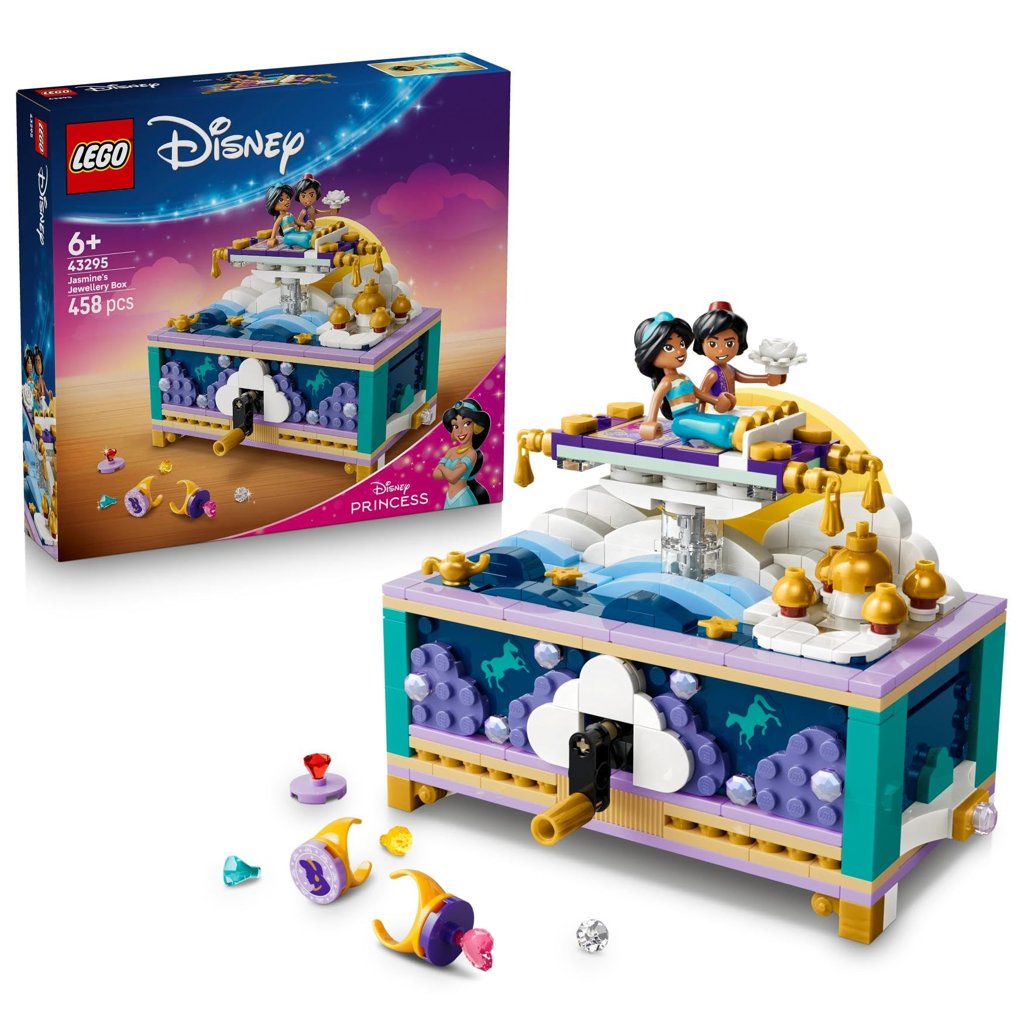 LEGO Princesas Disney Joyero de Jasmine con 2 mini muñecos y anillos