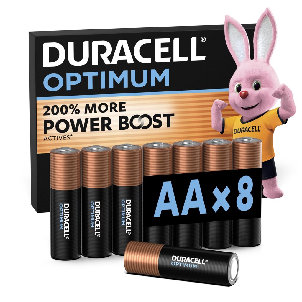Pack 8 pilas AA Duracell Optimum: energía duradera al mejor precio