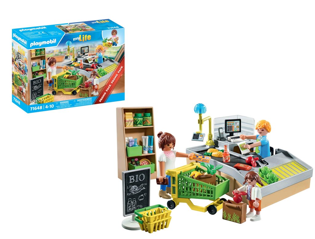 Pack Supermercado Playmobil MyLife: Caja, Cinta y Figuras