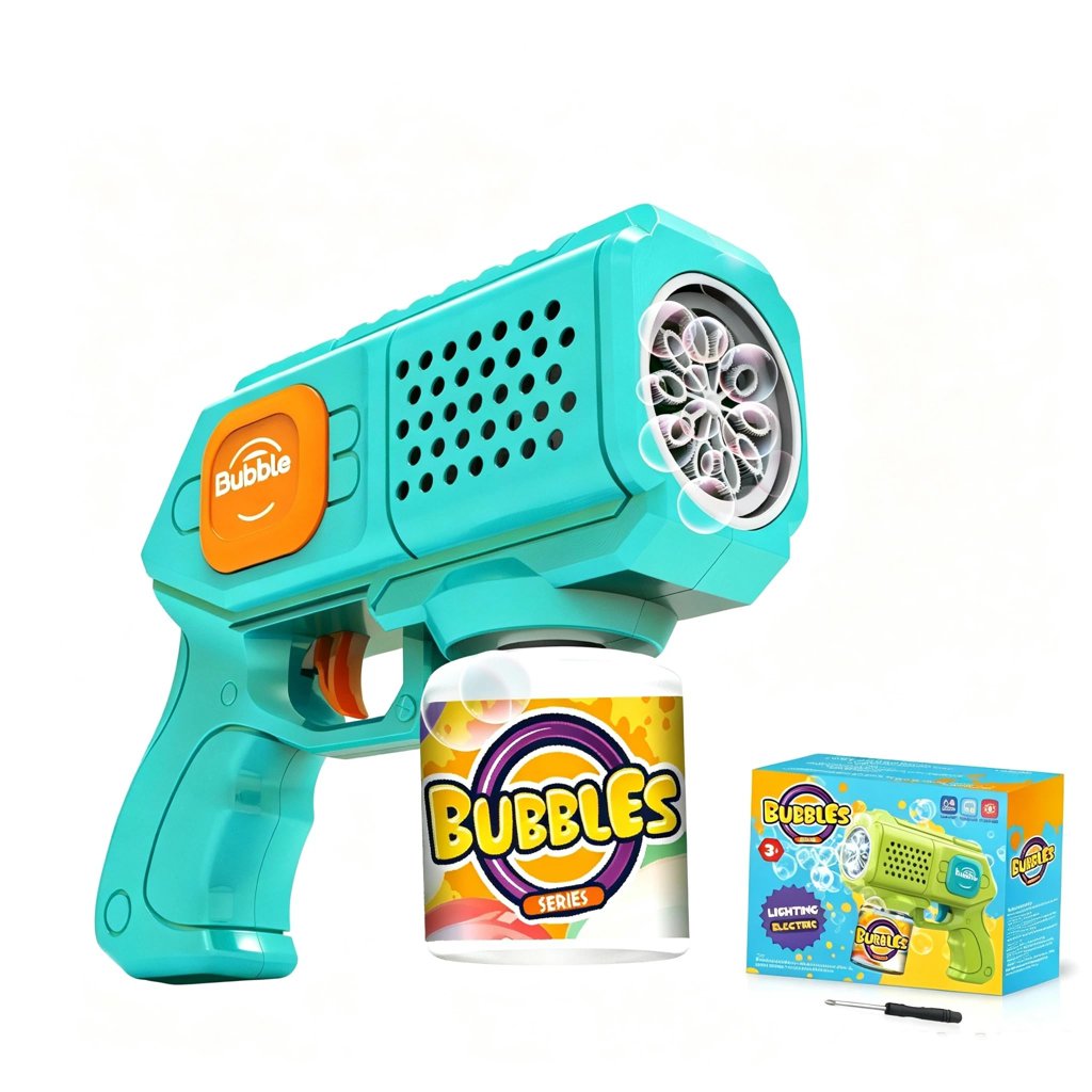 Diviértete con la pistola de burbujas automática PANACARE y sus luces LED
