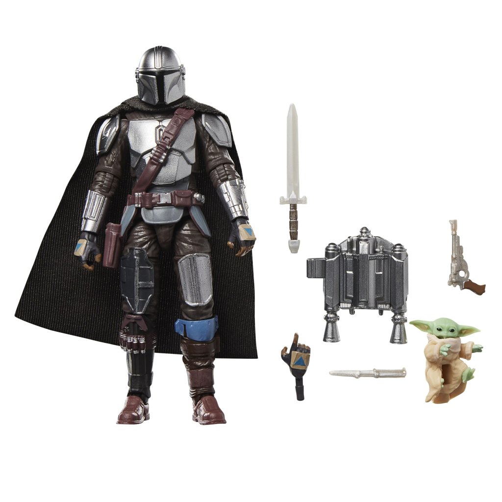 Figurita vintage de The Mandalorian y Grogu – coleccionable 9,5 cm