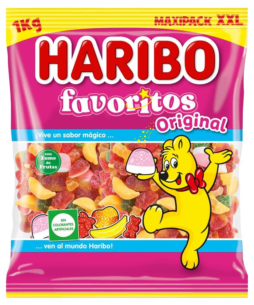 Haribo Favoritos 1 kg – la bolsa gigante de gomitas