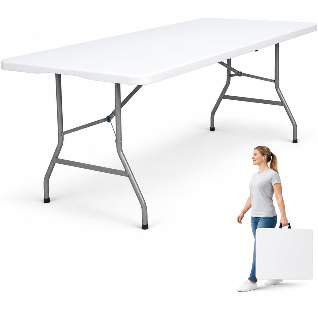 DUPI Mesa Plegable Portátil Maleta para Camping y Eventos | Fácil Transporte y Almacenamiento | Resina Fácil d