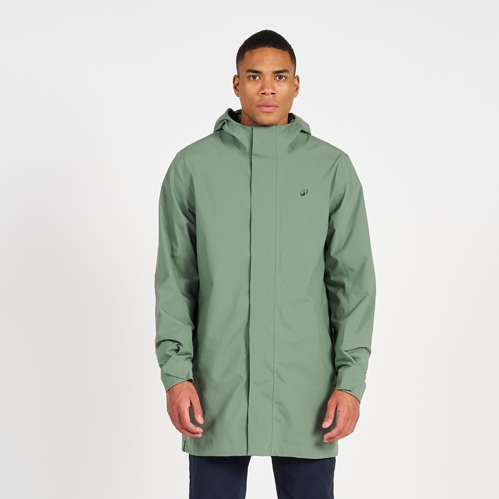 Parka impermeable para hombre, estilo sailing en color caqui