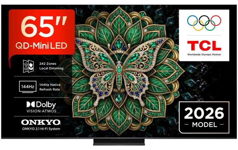 TV QD‑MiniLED 65'' 4K 144 Hz + sonido Onkyo 2.1