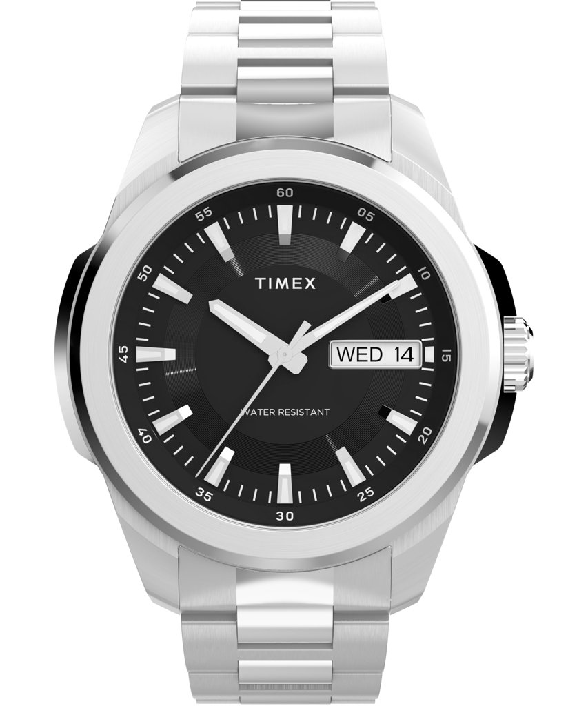 Reloj TIMEX Essex Day & Date de 45 mm en acero inoxidable