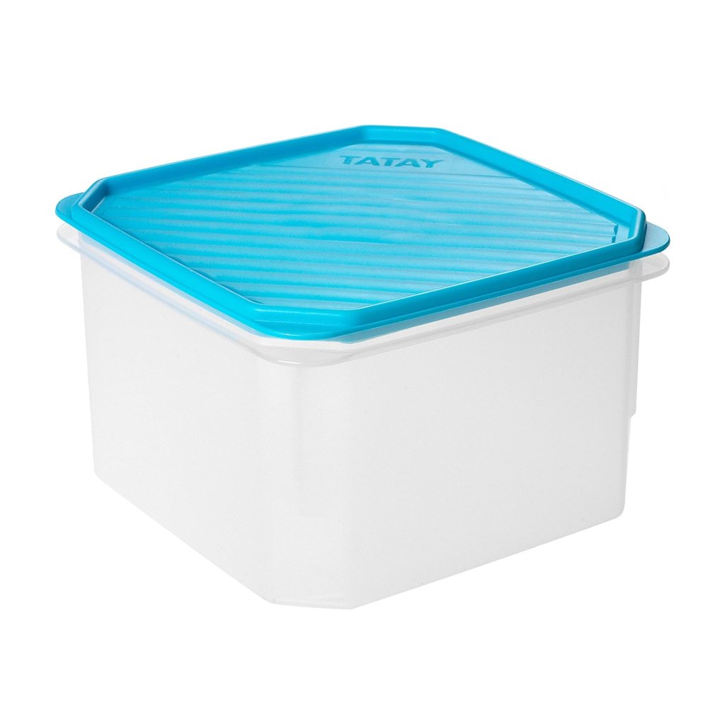 Tupper hermético 2,9 L Top Flex azul: sin BPA y apto al microondas