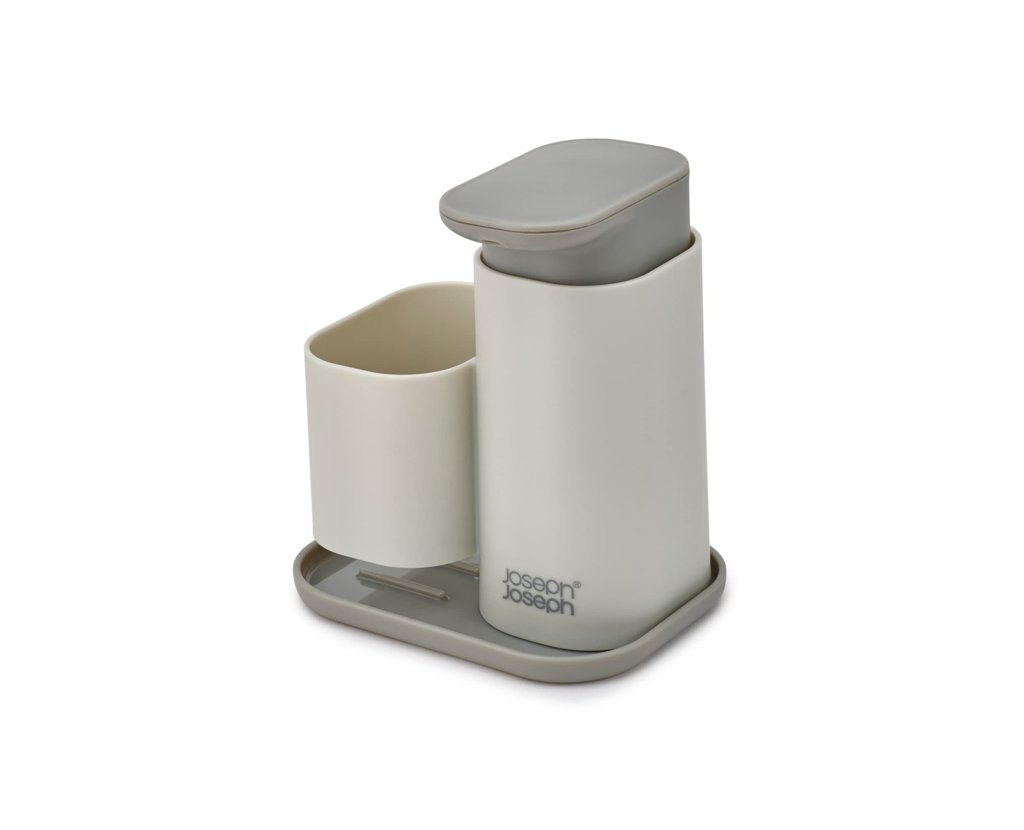 Joseph Joseph Duo Dispensador Jabón Cocina con Soporte para Esponja, Organizador y Almacenaje para Fregadero C