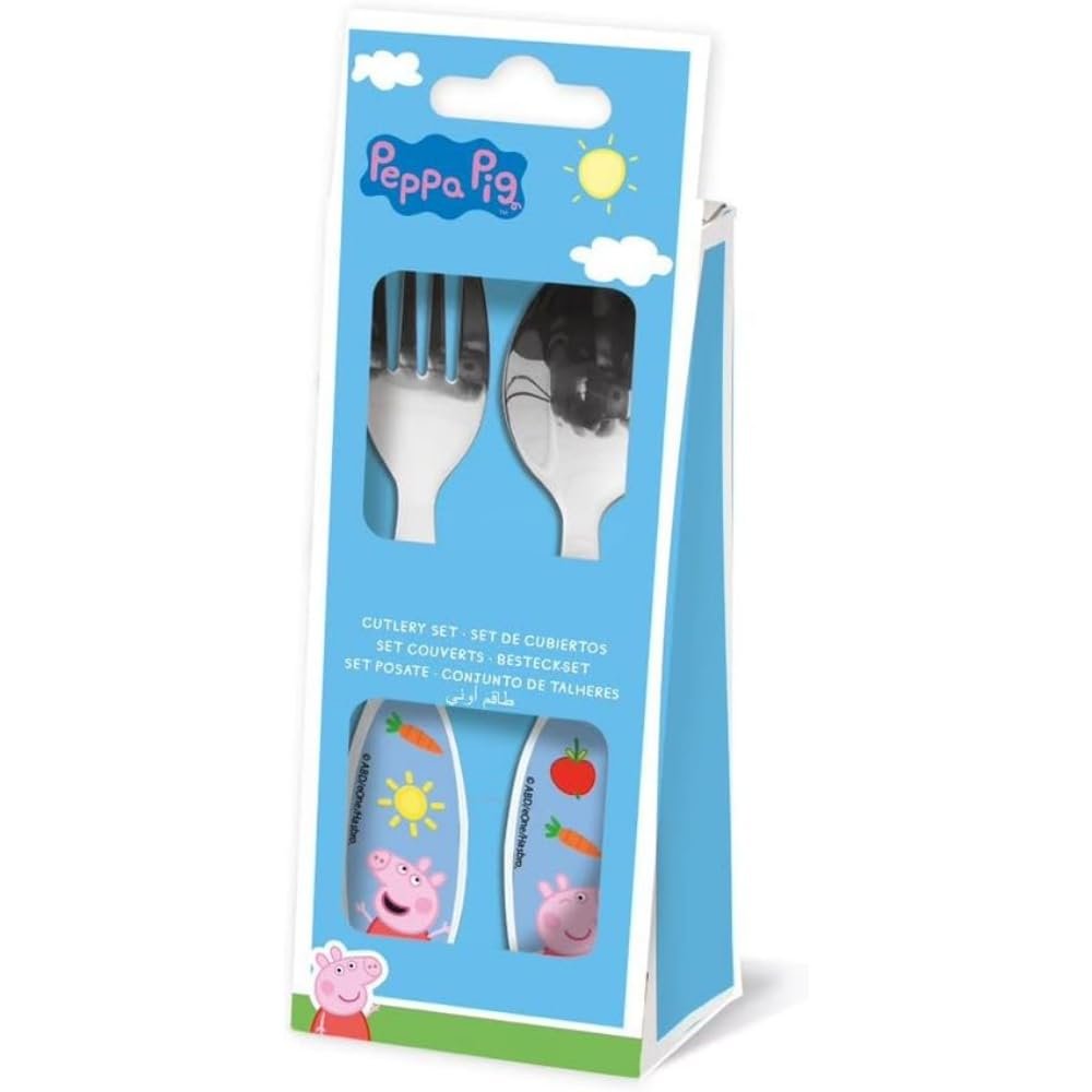 Set de cubiertos metálicos de Peppa Pig – 2 piezas