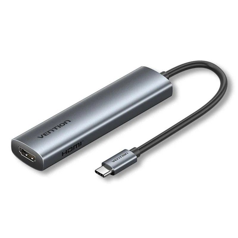 Hub Vention 5 puertos 5 Gbps con HDMI 4K y carga 100 W