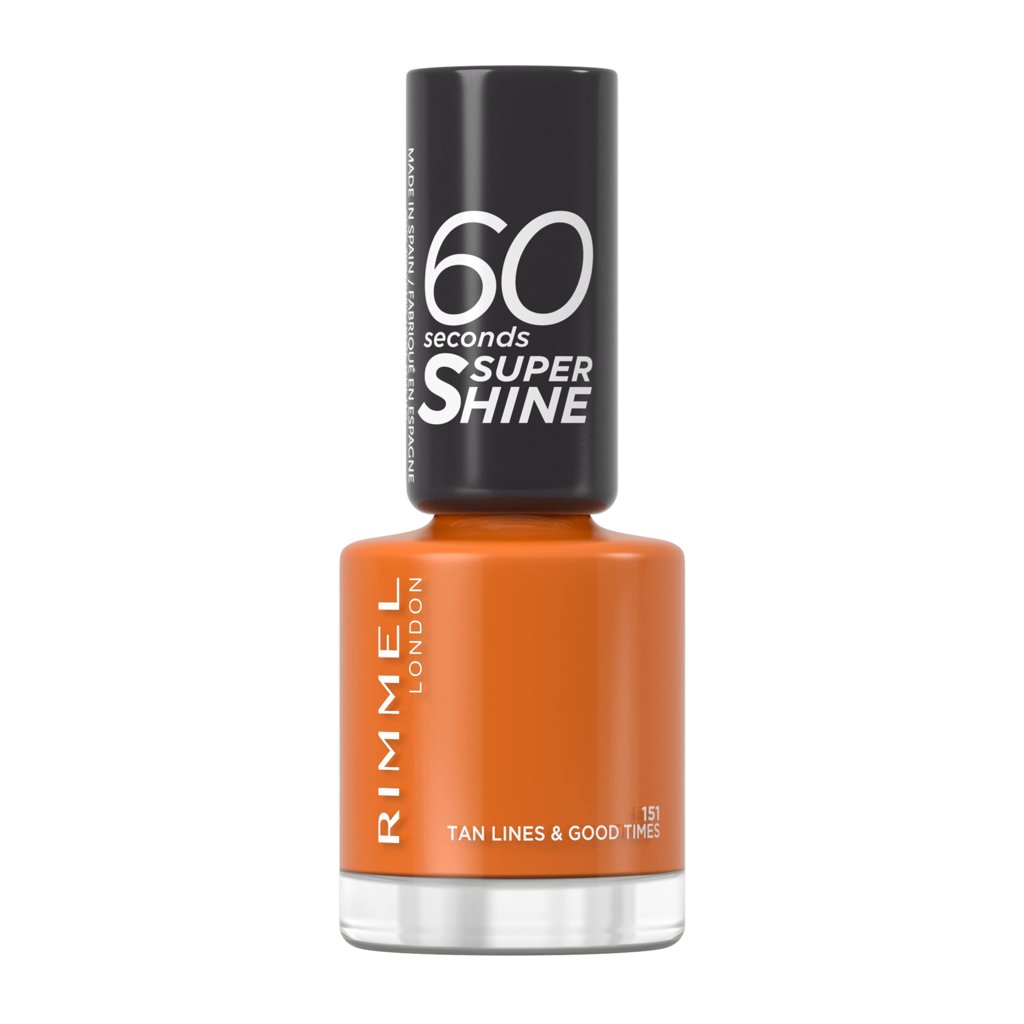 X2. ( La unidad sale 1,57€) Rimmel London, 60 Sec, Esmalte de uñas, 151 Tan Lines & Good Times, 8 ml.