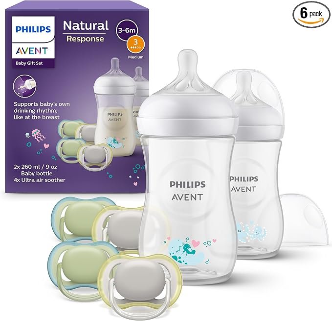 Pack de biberones y chupetes Philips Avent Natural Response – 2 + 4