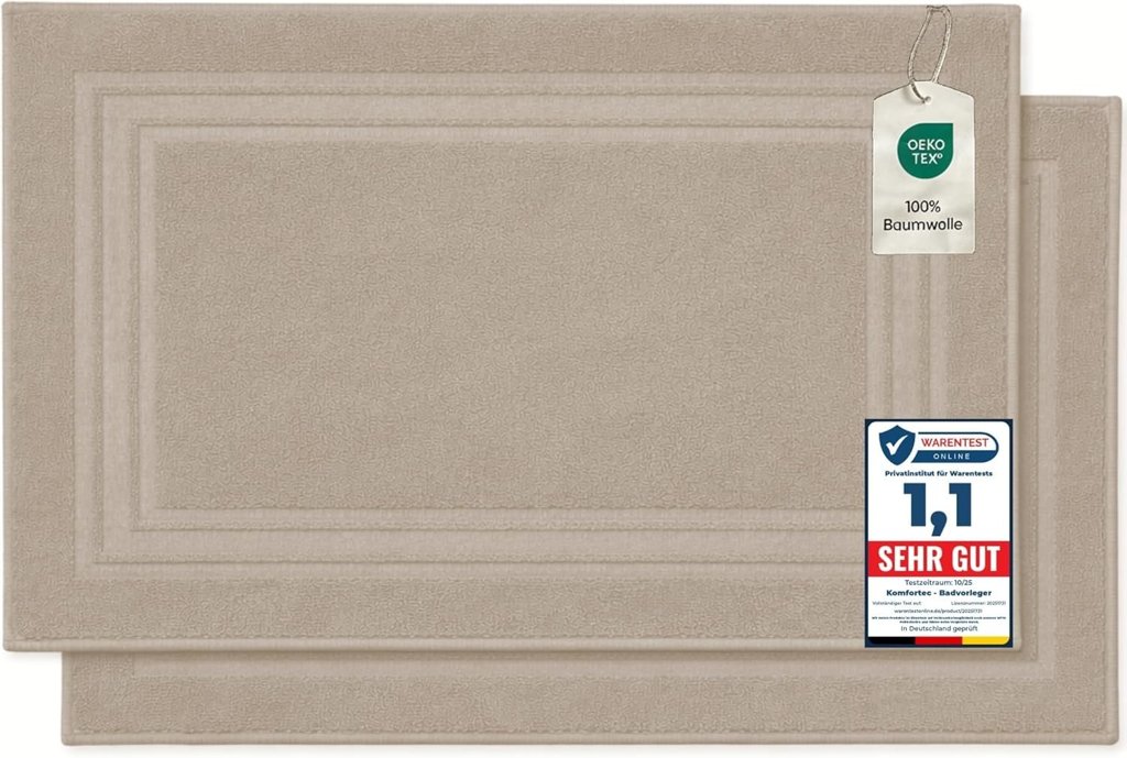 Alfombras de baño de algodón 50x70, ultra absorbentes y de secado rápido