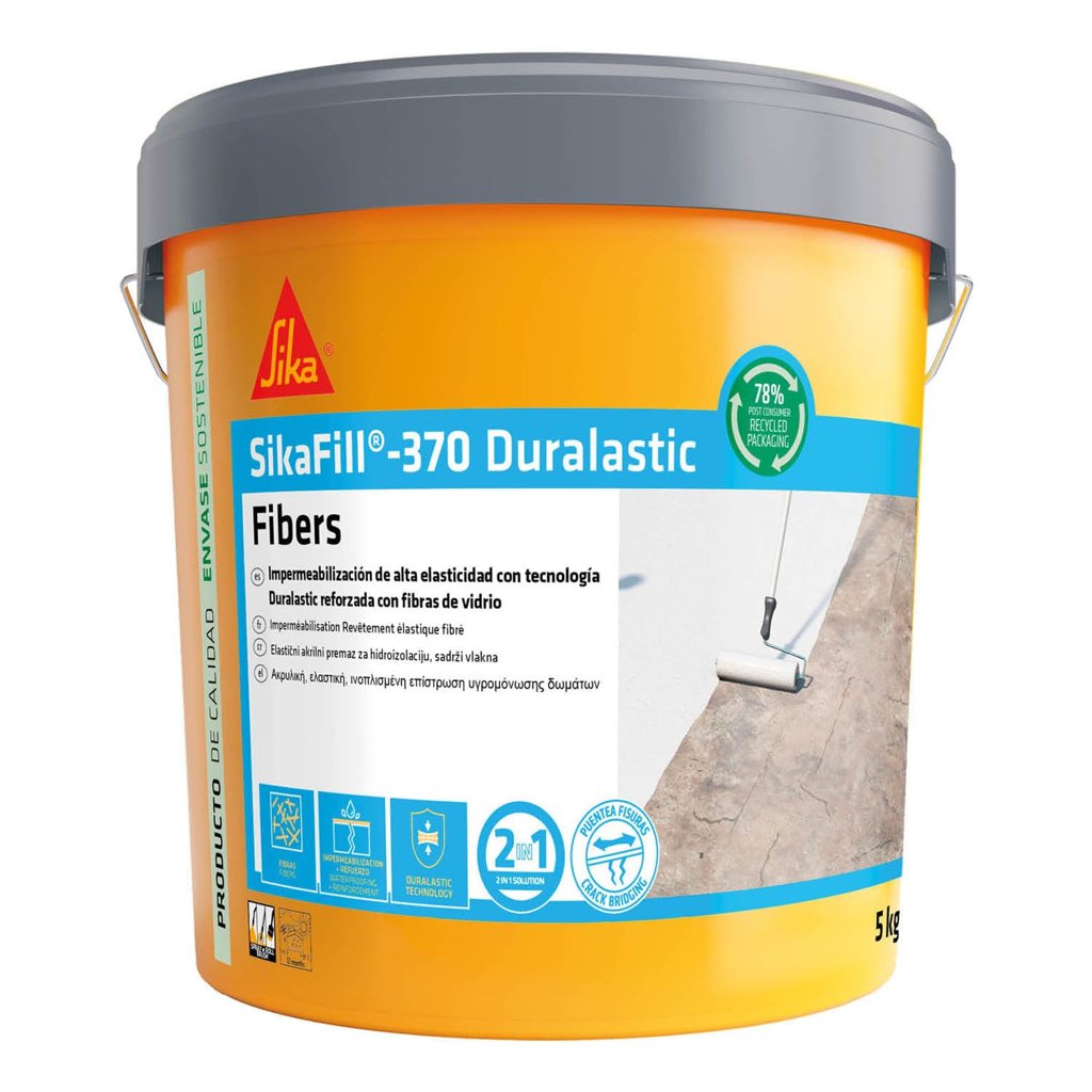 SikaFill 370 Fibers: impermeabiliza cubiertas y terrazas