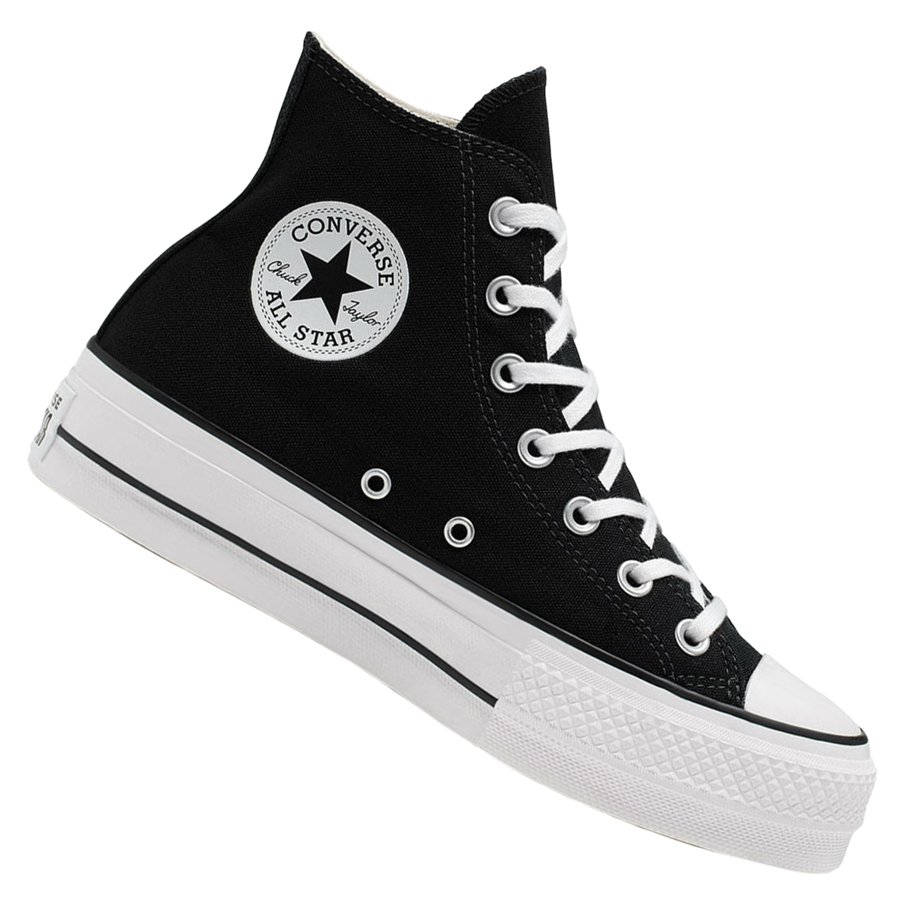 Converse Chuck Taylor Lift Hi negras: estilo clásico con extra altura