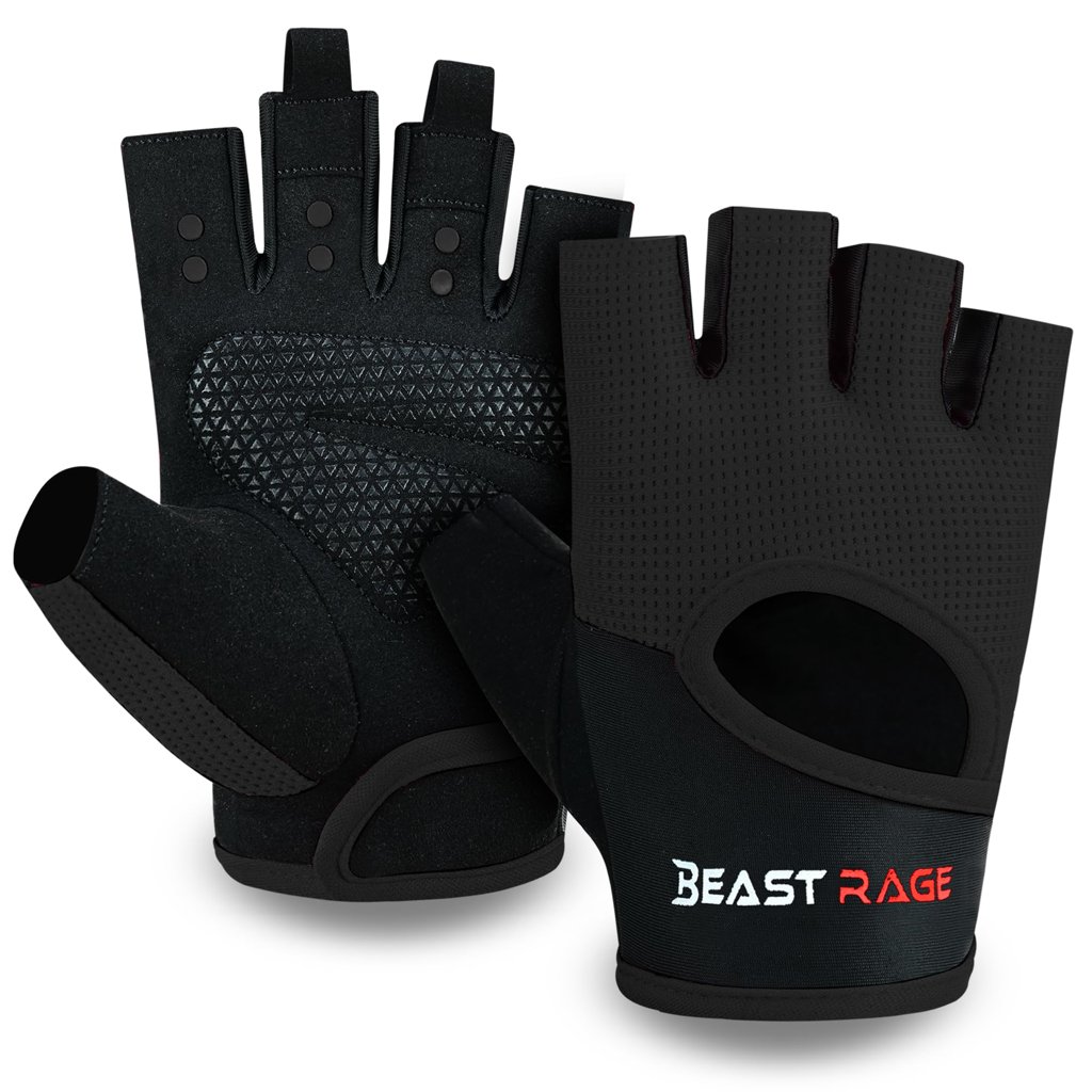 Guantes de entrenamiento Beast Rage negros: agarre y comodidad al máximo