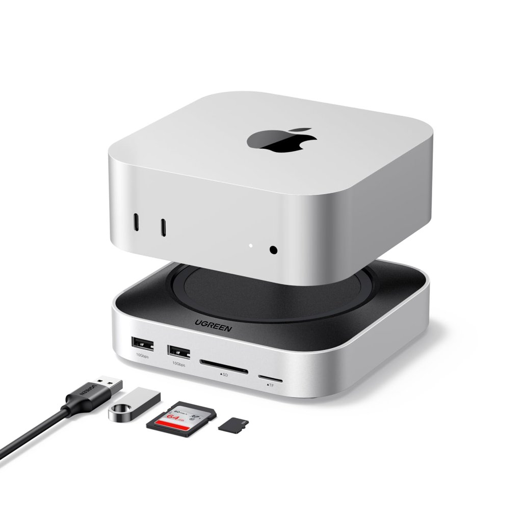 Docking Station 11 en 1 UGREEN para Mac Mini M4/M4 Pro con SSD M.2 y 7 puertos USB