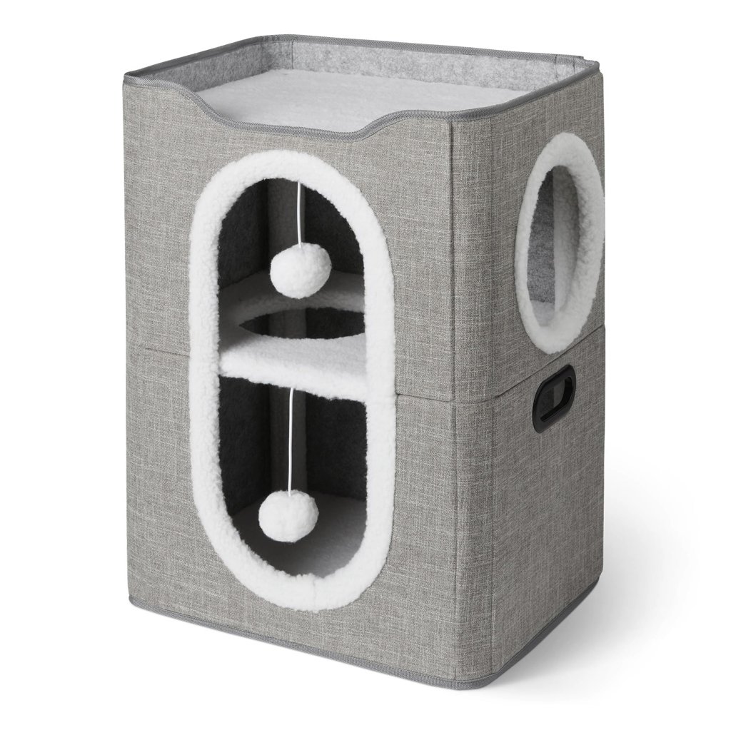 Amazon Basics casa para gatos de 1 piso con rascador de sisal