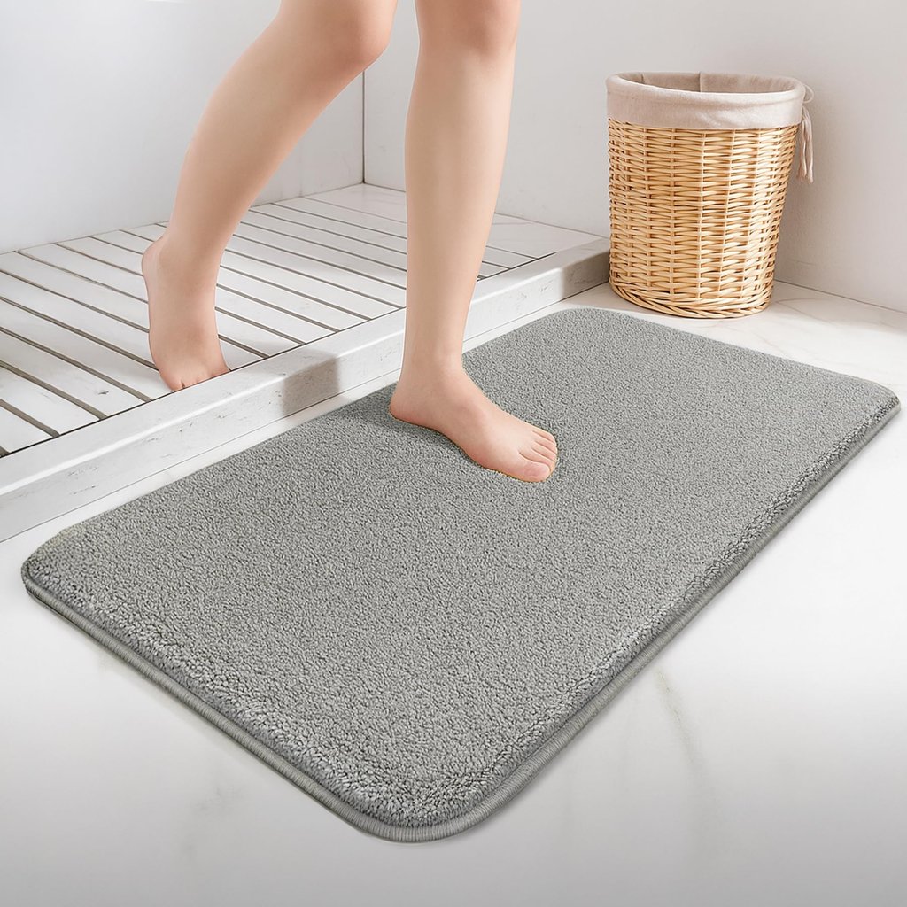 Alfombra de baño antideslizante de microfibra extra gruesa