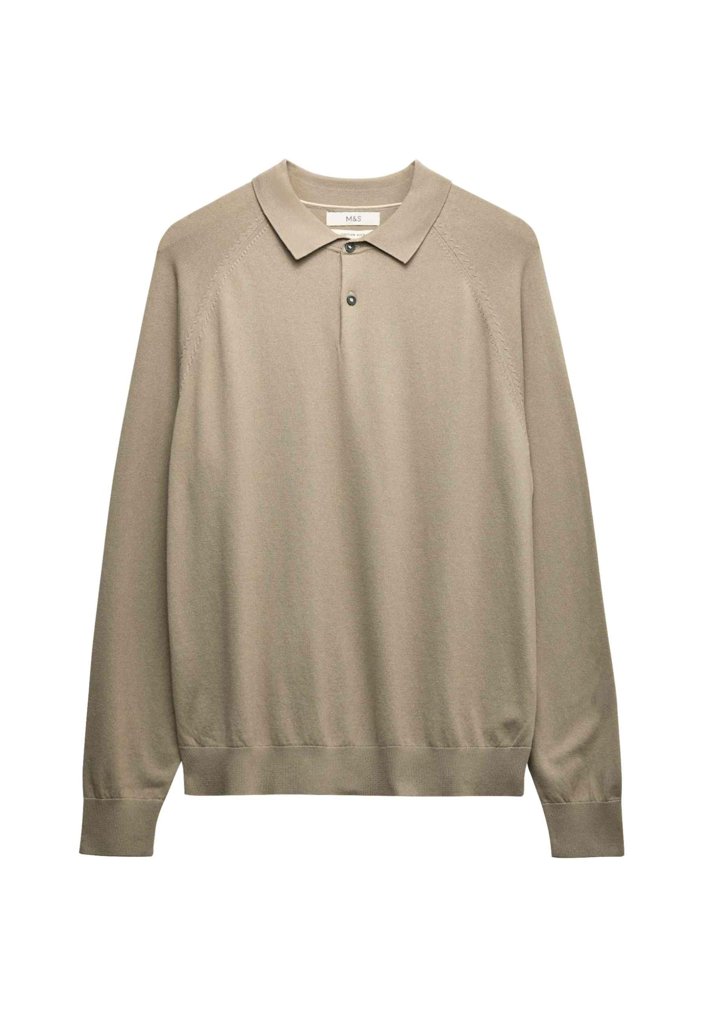 Polo de algodón para hombre de Marks & Spencer, estilo casual