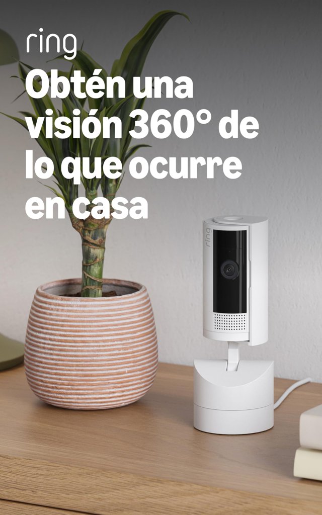 Cámara interior Ring con giro panorámico: vigilancia inteligente