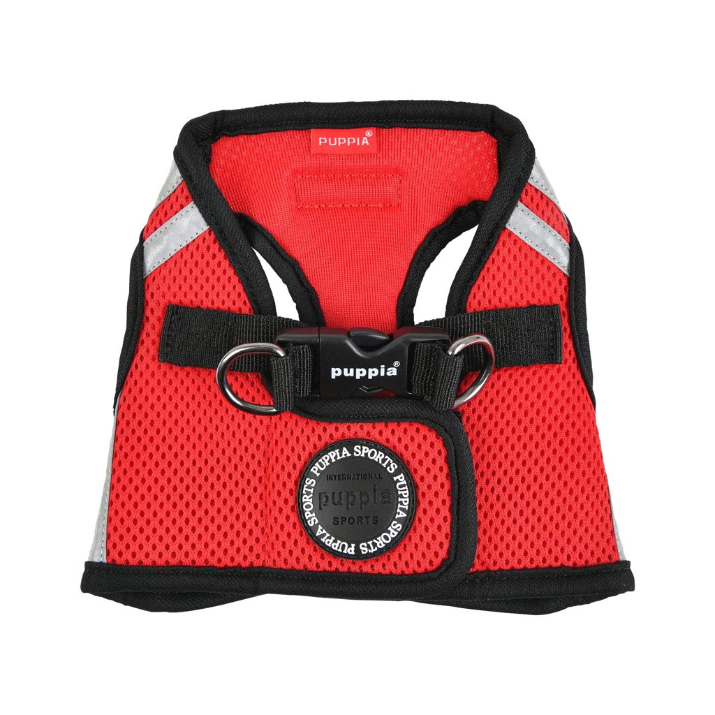 Arnés Soft Vest Pro de Puppia, rojo y cómodo para perros grandes