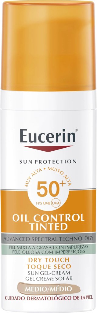 Eucerin Sun Gel‑Crema con Color SPF 50+ de Tono Medio