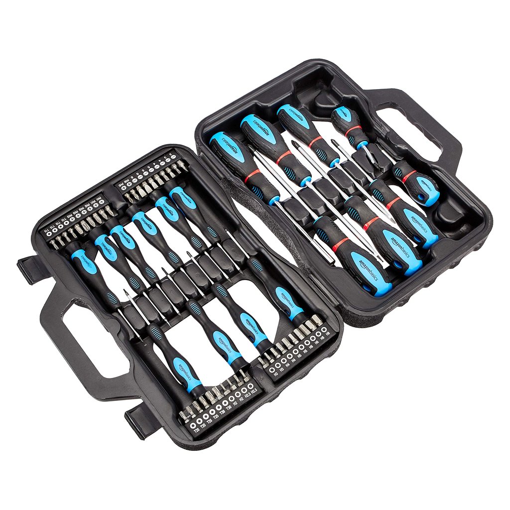 Set de 58 destornilladores de precisión Amazon Basics – ¡Todo lo esencial!