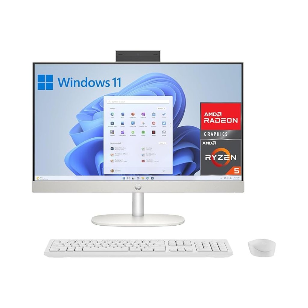 HP All-in-One 27" Full HD con cámara y teclado inalámbrico