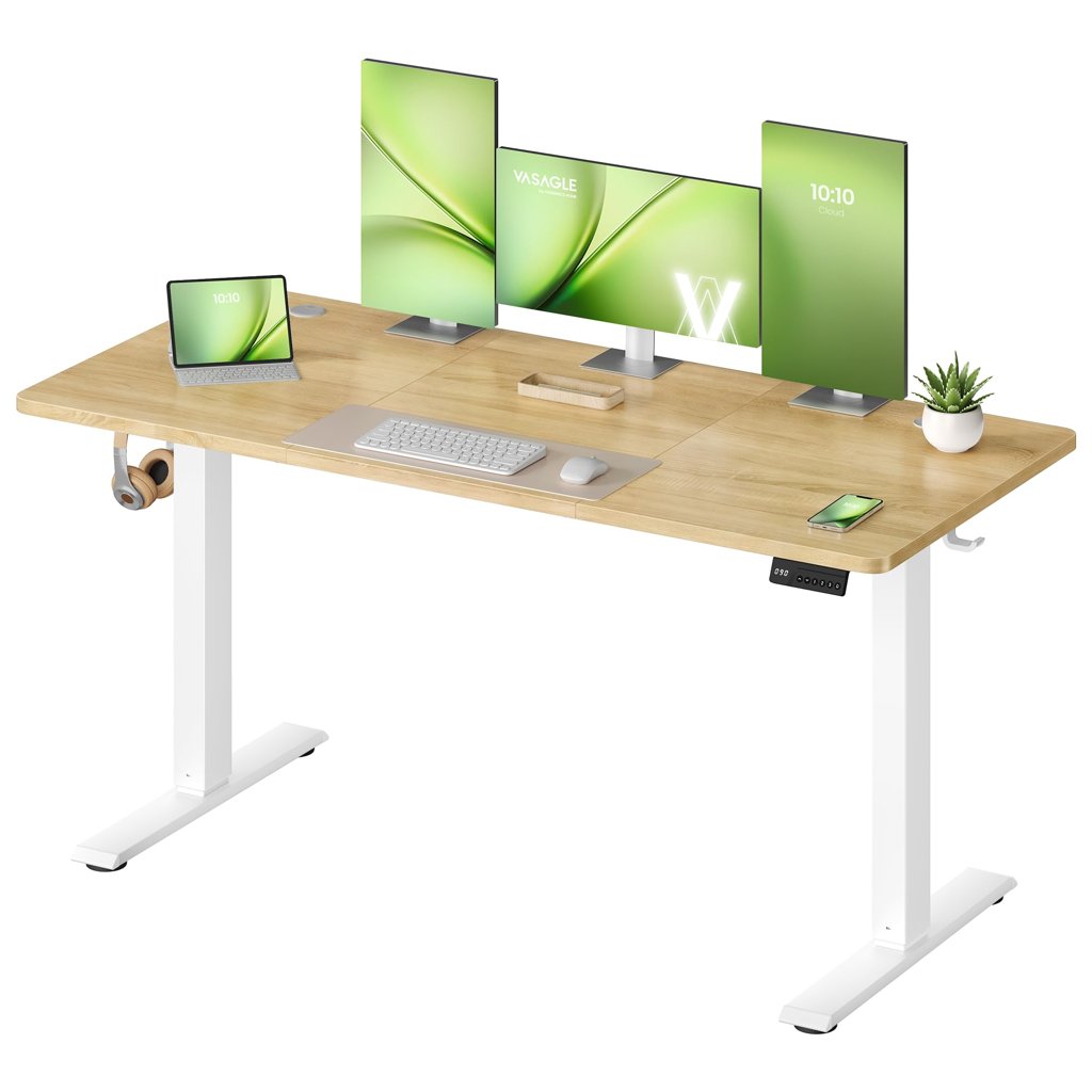 Escritorio ajustable VASAGLE 140x60 cm: ergonomía y estilo