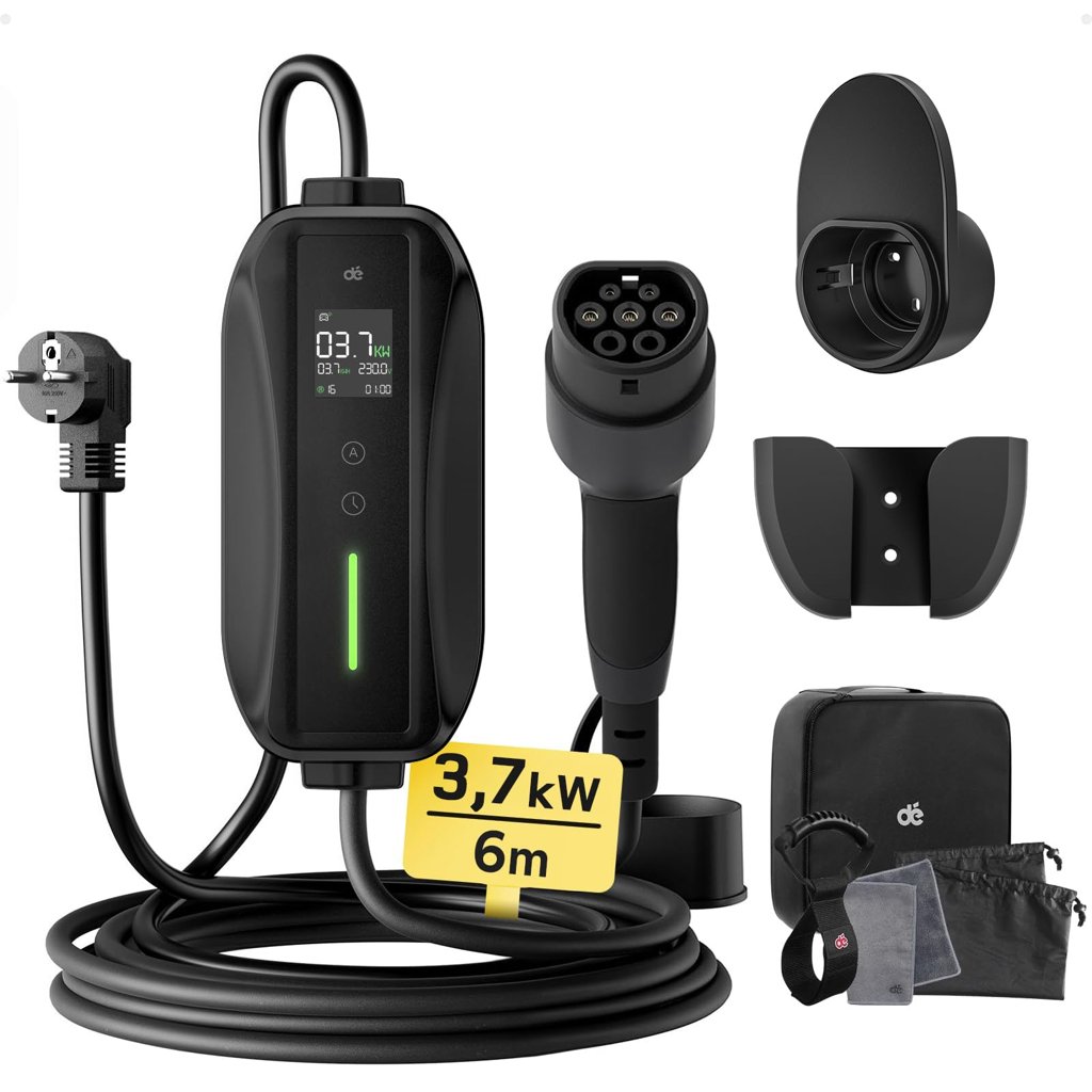 Cargador Schuko Tipo 2 3.7 kW para coche eléctrico – Reacondicionado