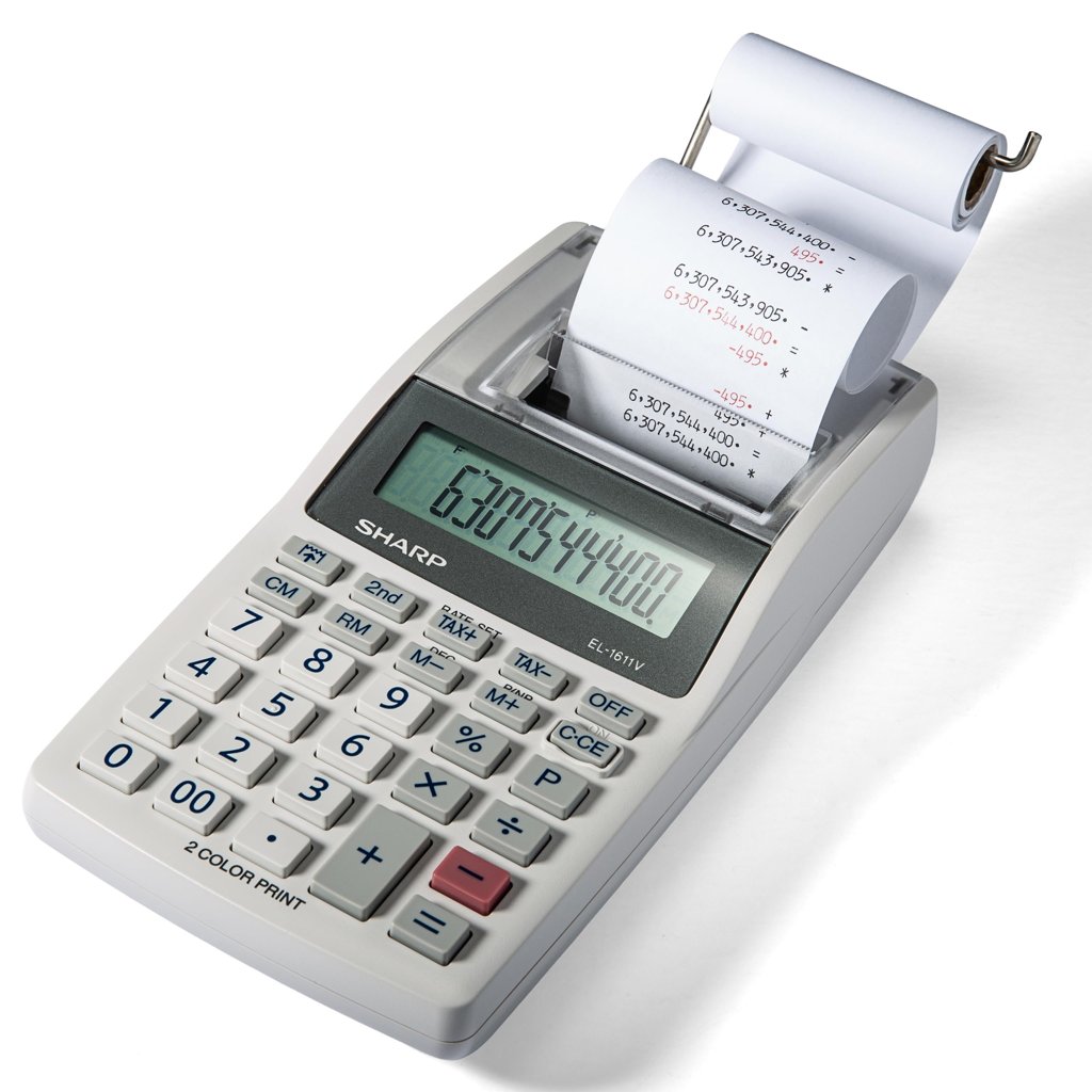 Sharp EL-1611 V: Calculadora de escritorio con mini impresora