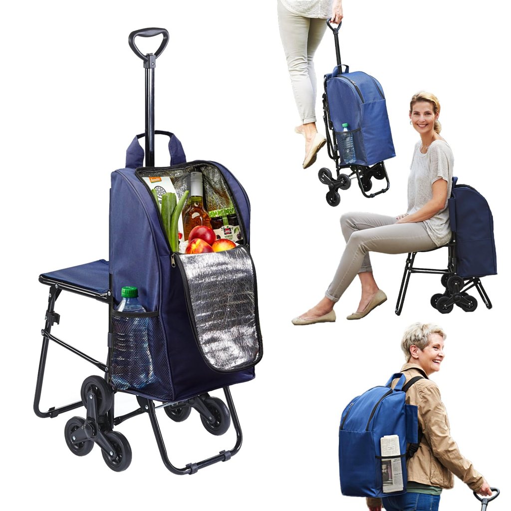 Carro de la compra con asiento plegable: comodidad al hacer la compra