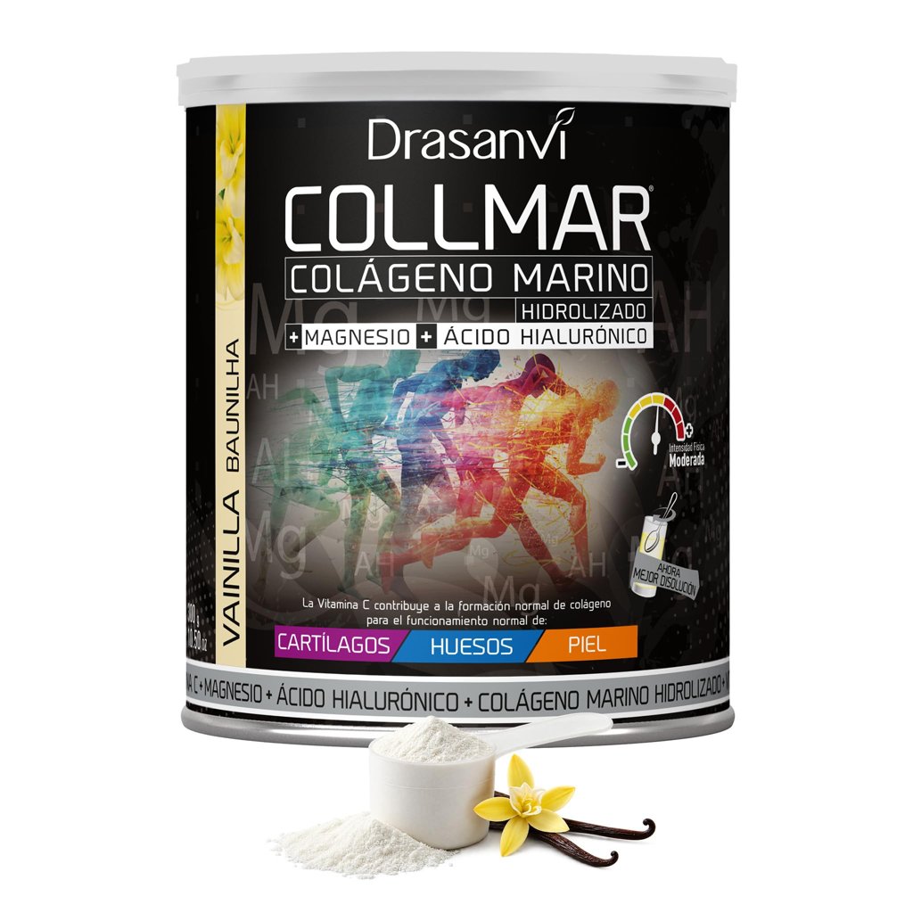 Colágeno Marino Hidrolizado con Ácido Hialurónico, Magnesio, Vitamina C | para cartílagos, huesos y piel |300g