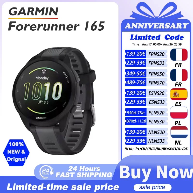 Garmin Forerunner 165 por 112,82€, ¡un 62% menos!