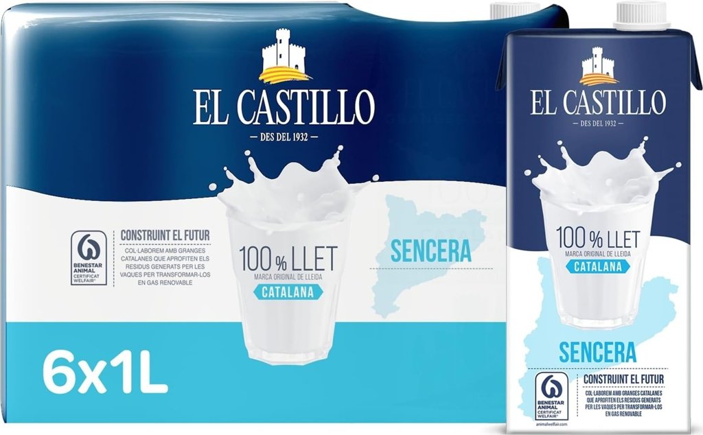 Leche entera rica en calcio