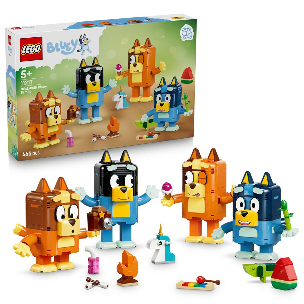 Construye la familia de Bluey con 466 piezas de LEGO