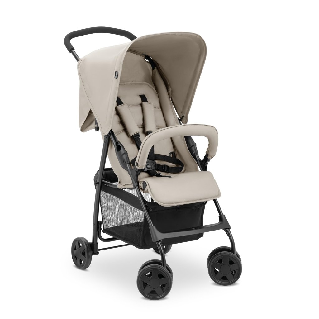 Silla de paseo ligera y plegable para bebé, color beige