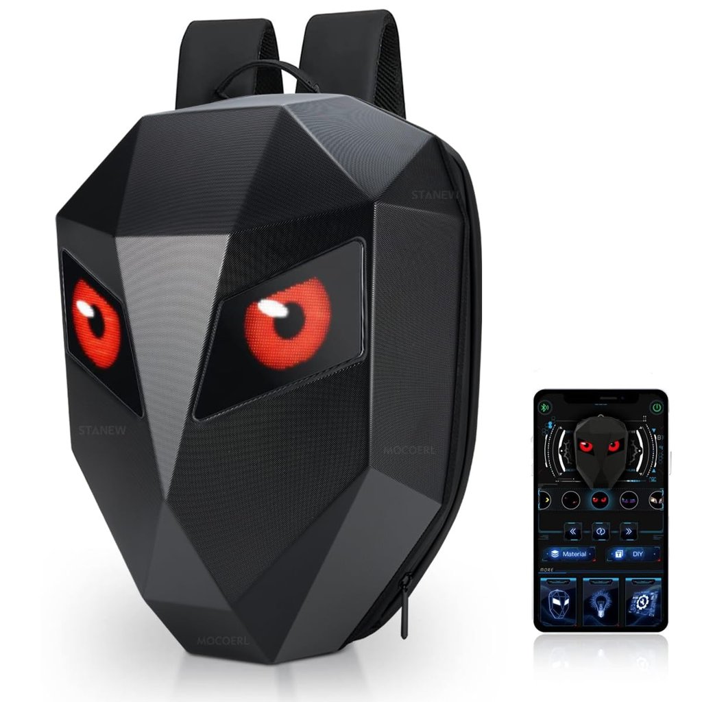 Mochila LED para moto con luces 3D y efecto animado