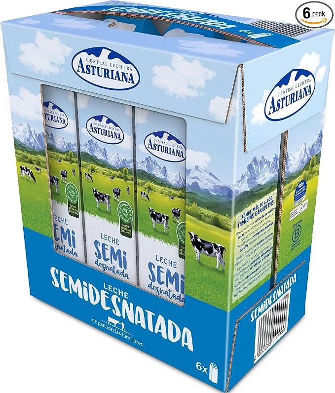 Leche semidesnatada 6x1L